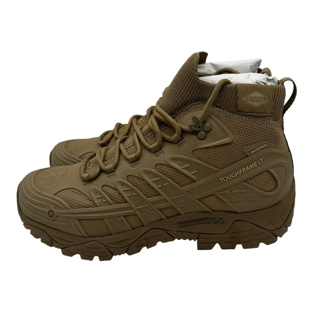 Men's MERRELL Moab Velocity‎ Tactical Mid WP Coyote Boots, Size: 11 (J099423)
